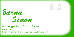 barna simon business card